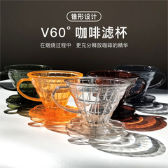 手淹れコーヒー用フィルターカップ V60 大型円錐形浸漬式手淹れねじ込み式ドリップフィルター器具 フィルターペーパー
