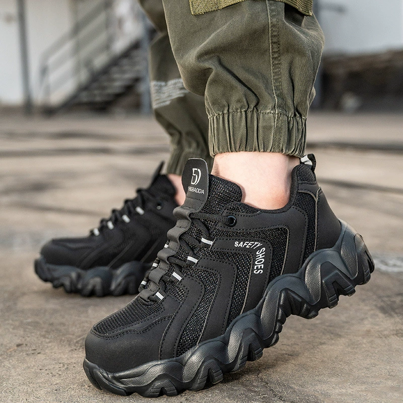 Обувь по страхованию труда Мужские четыре сезона дышащая мужская стальная головка