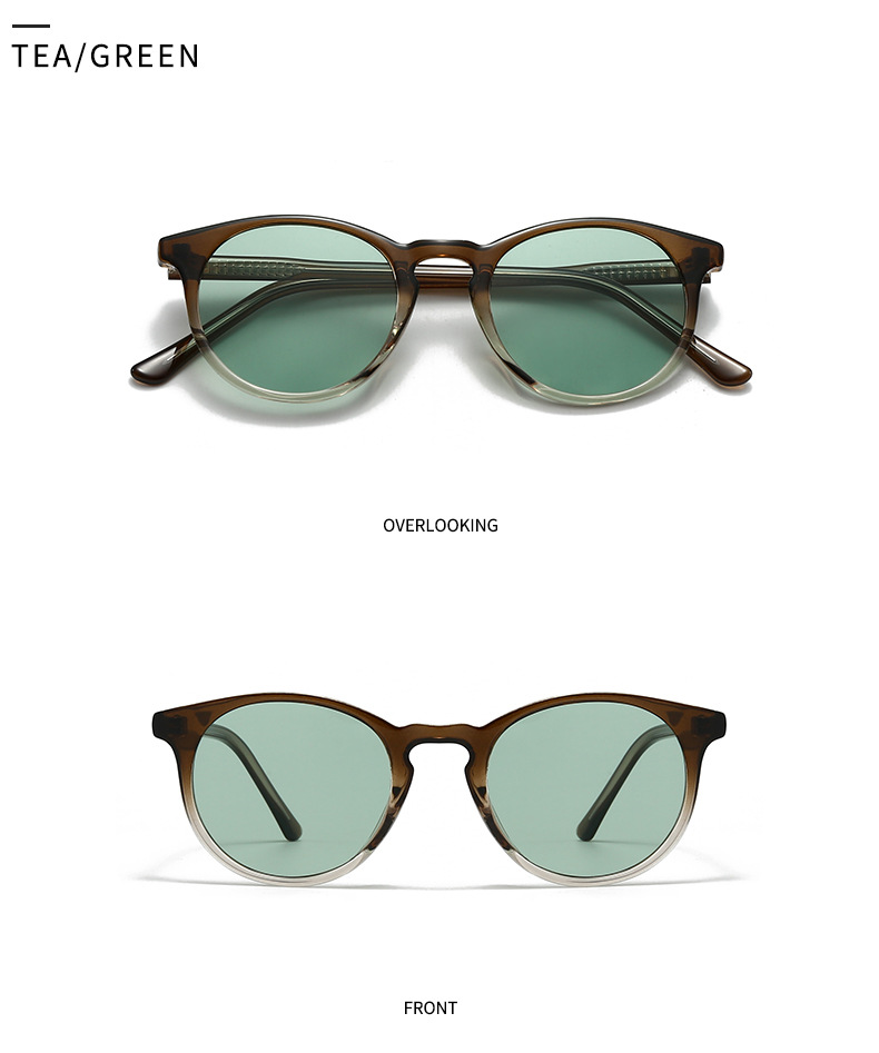 Casual Simple Style Streetwear Solid Color UV400 Protection Resin Round Frame Full Frame Women's Sunglasses display picture 5