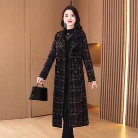 毛呢外套女中长款2024秋冬新款宽松显瘦风衣收腰过膝复古呢子大衣