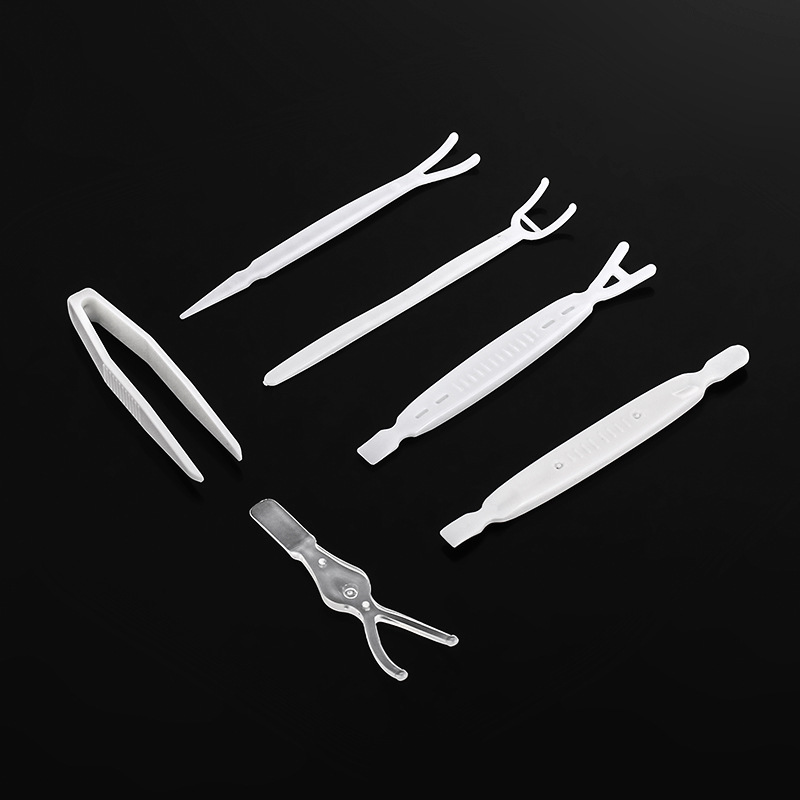 Double Eyelid Patch Clip Auxiliary Fork Double-headed Rod Support Tool Plastic Tweezers White Y-shaped Independent Packaging Hardening