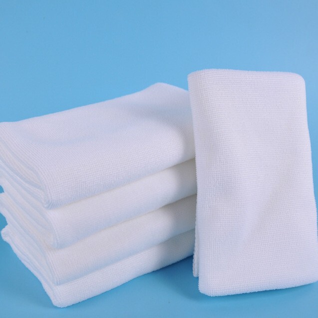 Absorbent White Towel, Sauna Bath Center Disposable Towel, Hotel Bath Gift Towel, Cleaning White Towel with Logo