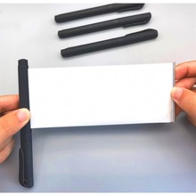 拉纸笔拉画笔拉出纸条笔黑色碳素笔自动伸缩广告笔空白卷纸可写字