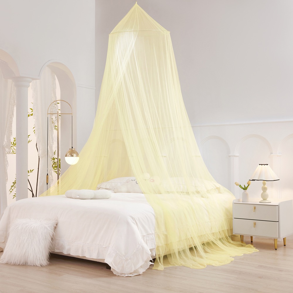 Cama infantil lujosa ligera sensación de alto nivel dormitorio sala de estar cúpula techo colgante princesa estilo doméstico mosquiteros de piso
