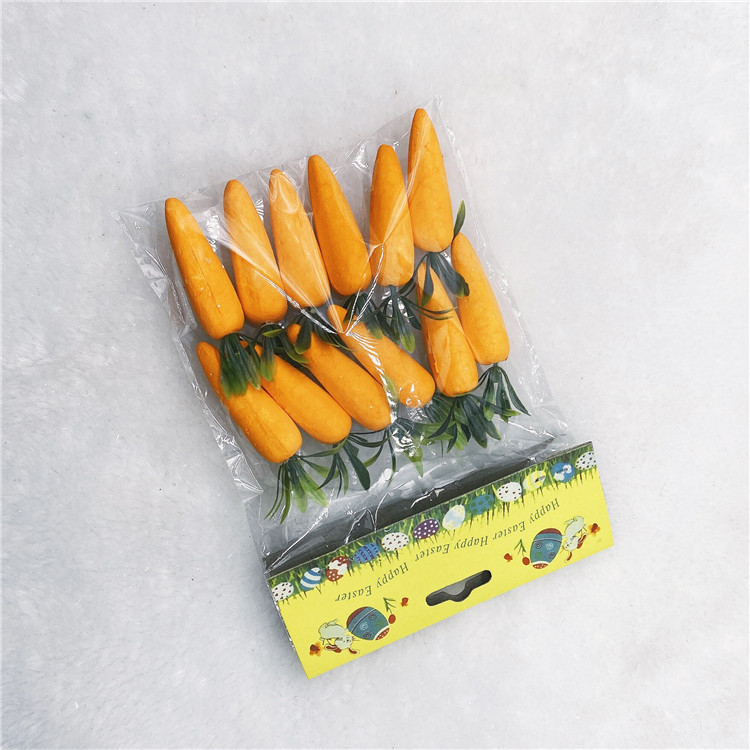 7cm decoraciones de Pascua decoración de fiesta de zanahoria accesorios de juguete accesorios de decoración de juguete de zanahoria transfronteriza