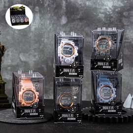 春季新款马卡龙色电子手表多功能闹铃计时智能手表学生时尚运动表