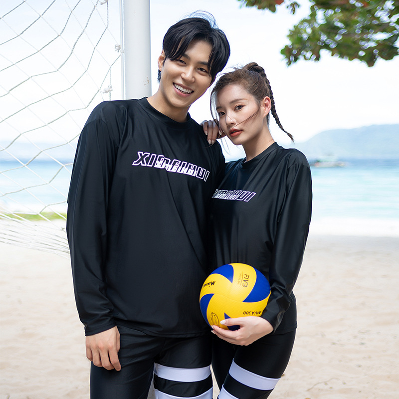 2024 New Couple Swimsuit Women's Long-Sleeved Trousers Sun Protection Men's Oversized Wetsuit Surfing and Snorkeling Wetsuit