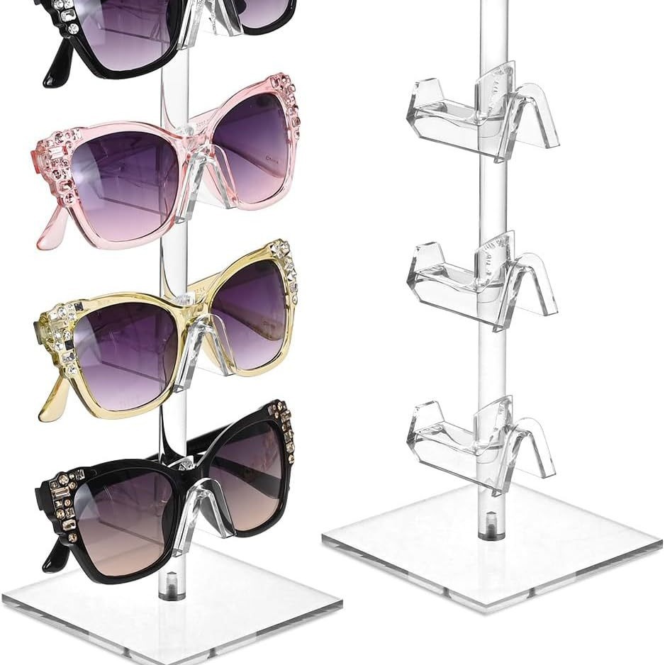 亚克力眼镜架立管展示架太阳镜架太阳镜架支架亚克力眼镜显示器
