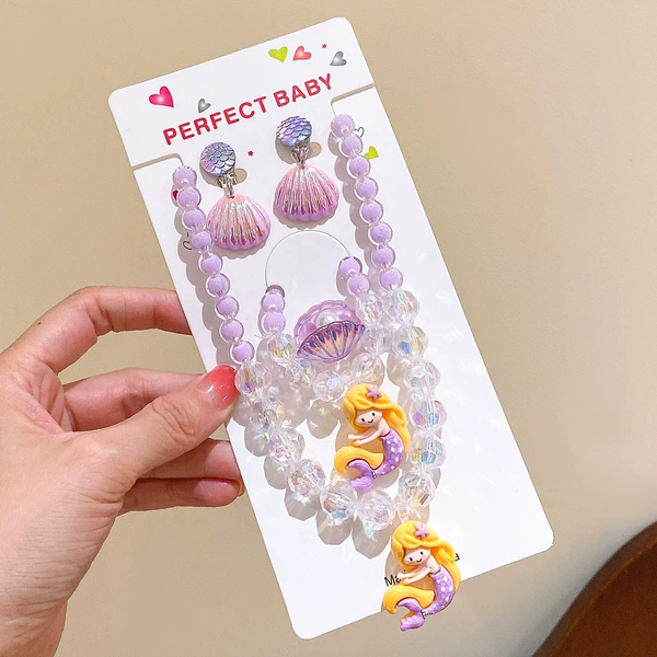 Necklace, chain, set, cards, mermaid