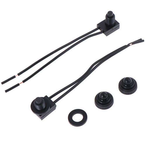 Waterproof Button Switch KP107, 12V, for Motorcycles/Cars/Trucks/Yachts, Direct Lead Switch