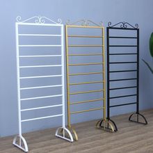 花店收纳架落地丝巾围巾展示架裤子布料多层挂架鲜花包装纸陈列架