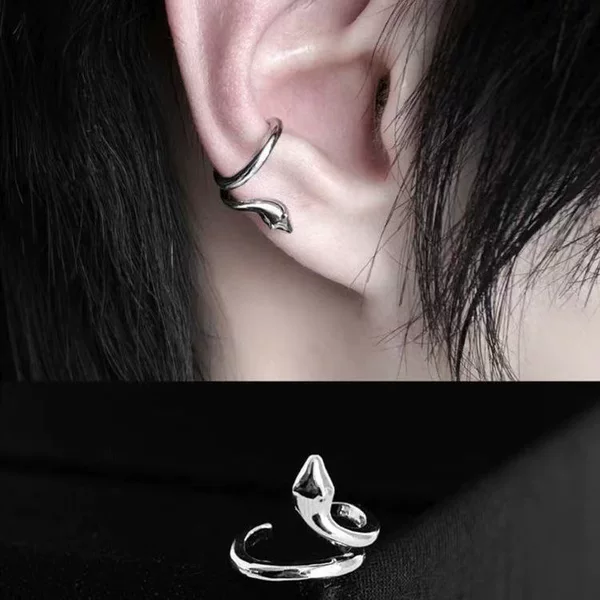 2026 Spring/Summer New Ins Style Snake Language Ear Cuff Daily Versatile Non-Pierced Ear Clip Unisex Earrings