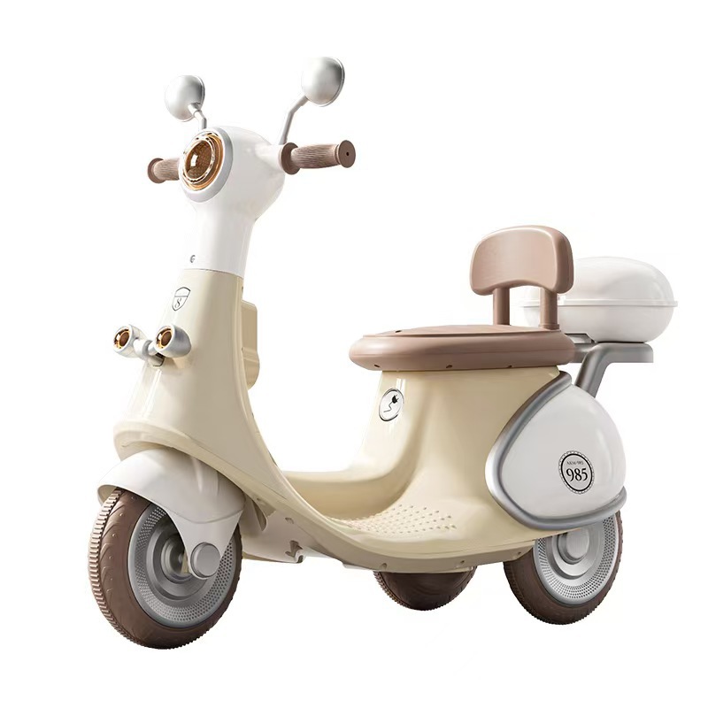 Motocicleta eléctrica para niños de 1 - 3 - 6 años de edad, bebé masculino y femenino al aire libre puede ser una persona cargada, coche de dibujos animados de control remoto se puede montar