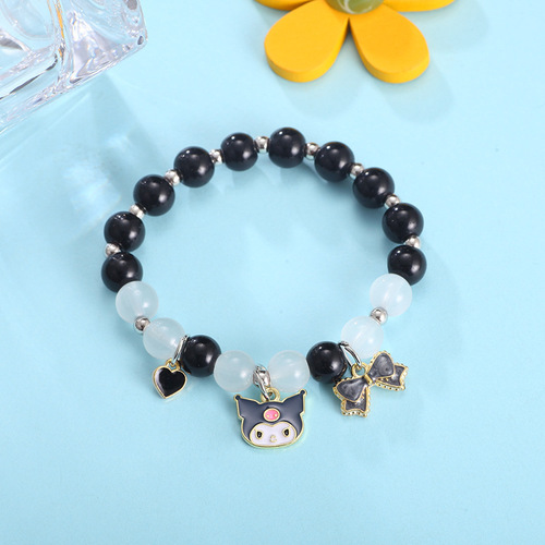 Korean Style Fresh and Cute Meilidi Crystal Beaded Bracelet for Women Simple Couple Student Friendship Bracelet Mori Girl Style