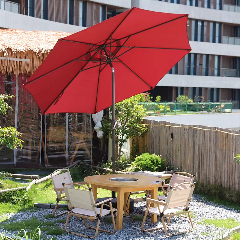 Sombrilla de Protección Solar para Exteriores, Parasol Grande para Publicidad, Sombrilla de Centro para Puestos, Sombrilla Impermeable para Patio, Sombrilla Romana para Balcón