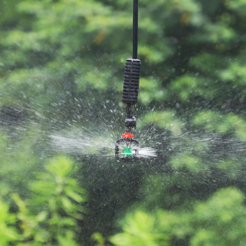 Micro boquilla de pulverización Fujian marco rotatorio invernadero de pulverización de enfriamiento humidificación ligera niebla inserta set de pulverización de elevación de púas sin impuestos