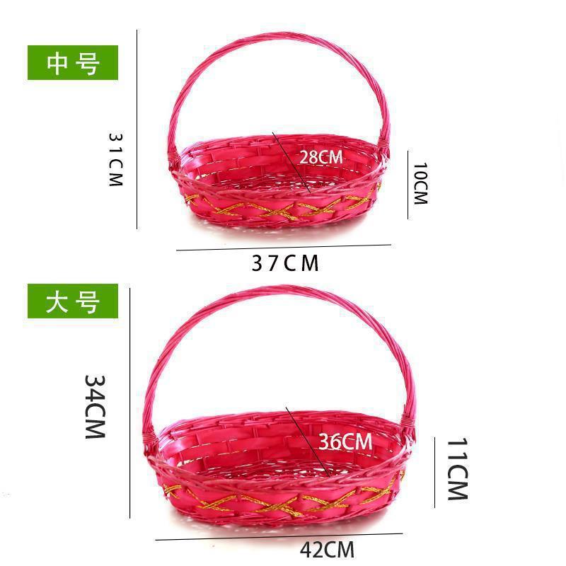 果物かごに果物を入れて果物かごをプレゼントする果物かご店専用果物かご藤編贈答果物かご礼箱卵収納かご|undefined