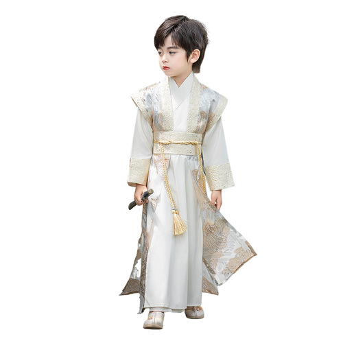 2024 Spring and Autumn New Boys' Hanfu Chinese Style Senior Children's Year of the Dragon Costumes Knight Chinese Performance Costumes Wholesale