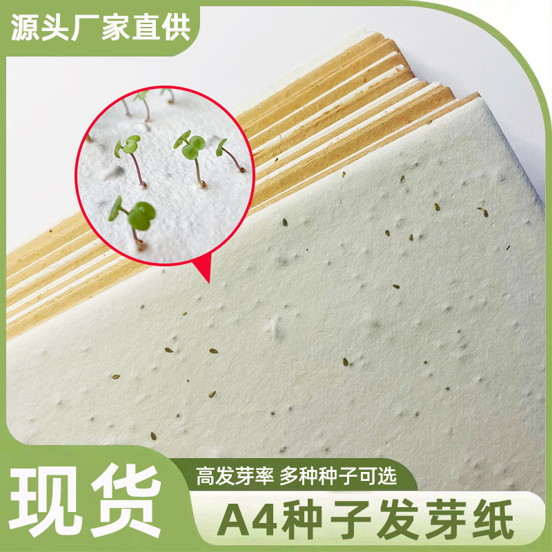 现货特种纸环保发芽可种植野花空白纹理原纸卡片手工纸定制种子纸