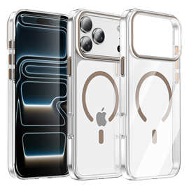 跨境新款苹果17手机壳17Pro max透明磁吸壳防摔16手机保护套15pro