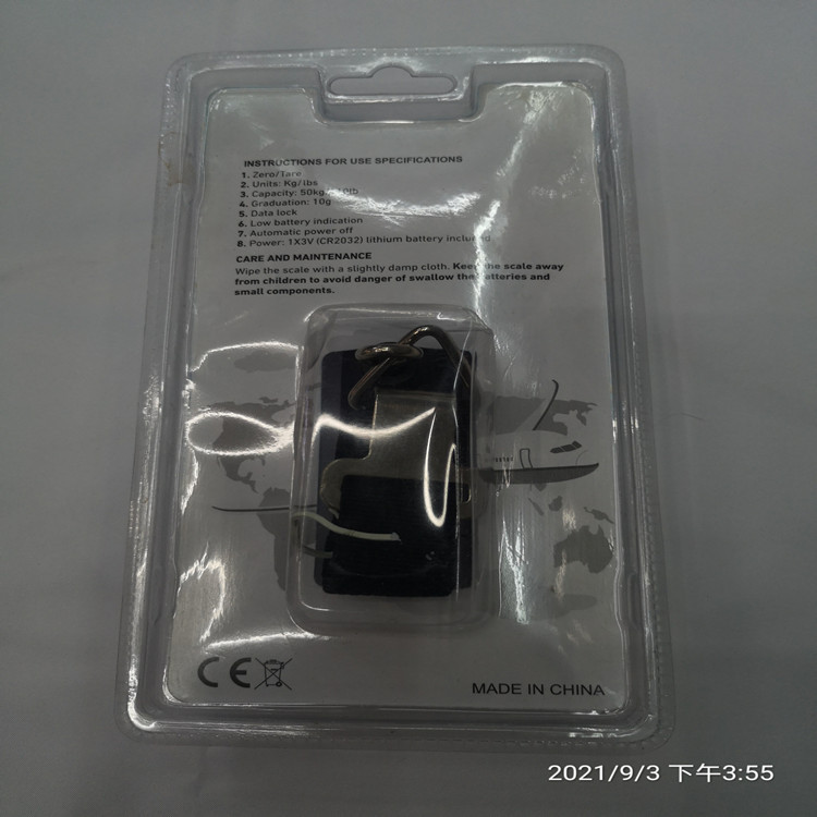 Escala electrónica portátil con cáscara de burbuja, escala de equipaje, escala electrónica gancho, escala de suspensión