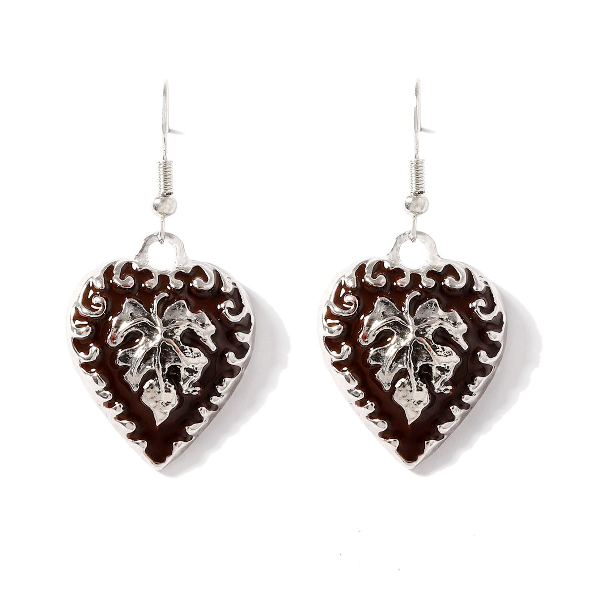 ZA cross-border fashion retro Gothic style geometric heart pendant design a variety of elegant personality temperament women's earrings