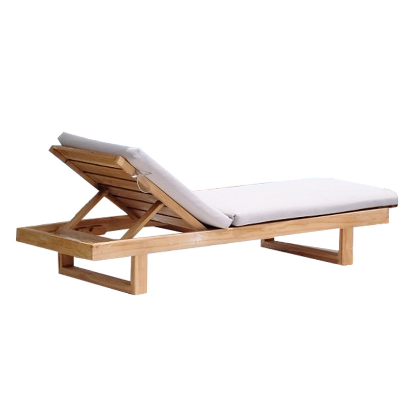 Cama de teca al aire libre patio villa piscina sillón jardín al aire libre alojamiento balcón arena impermeable madera maciza cama