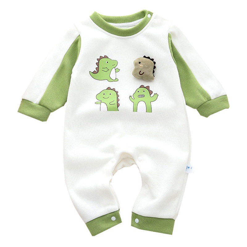 2024 nuevo bebé mono primavera y otoño estilo coreano pequeño dinosaurio mameluco ropa de bebé primavera y otoño mono image 1