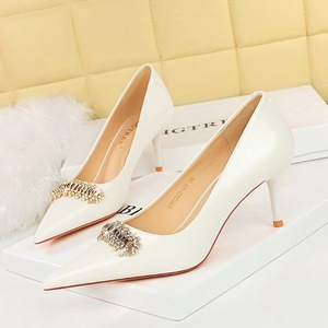 9283-AK31 European and American style light luxury women's shoes with thin heels, high heels, shallow mouthed point