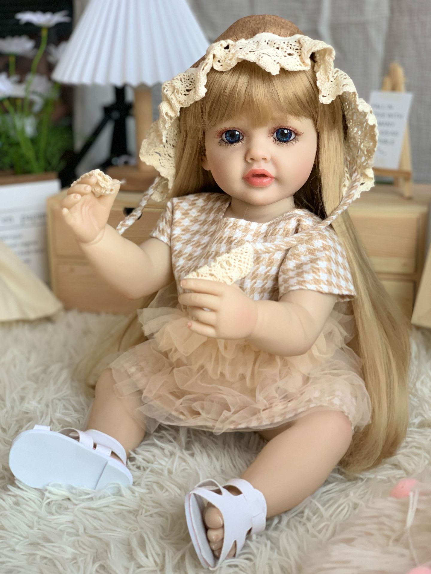Muñeca Reborn de Simulación de Bebé de 55 cm de Vinilo y Silicona para Niños