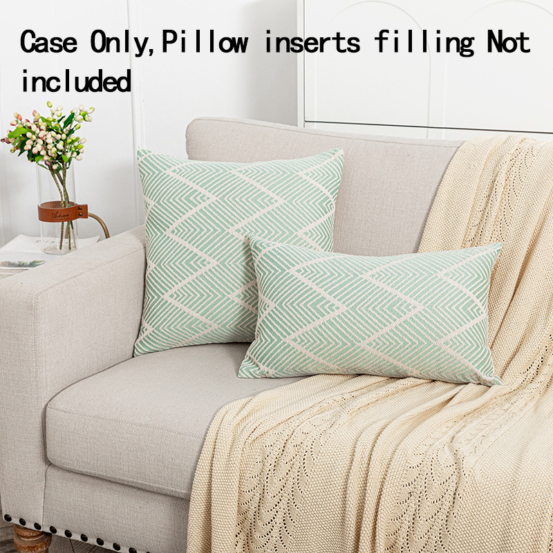Cross-border Hot-selling Modern Simple Polyester Cotton Jacquard Pillow Model Room Tea Sofa Decorative Pillow Case_voghion.com