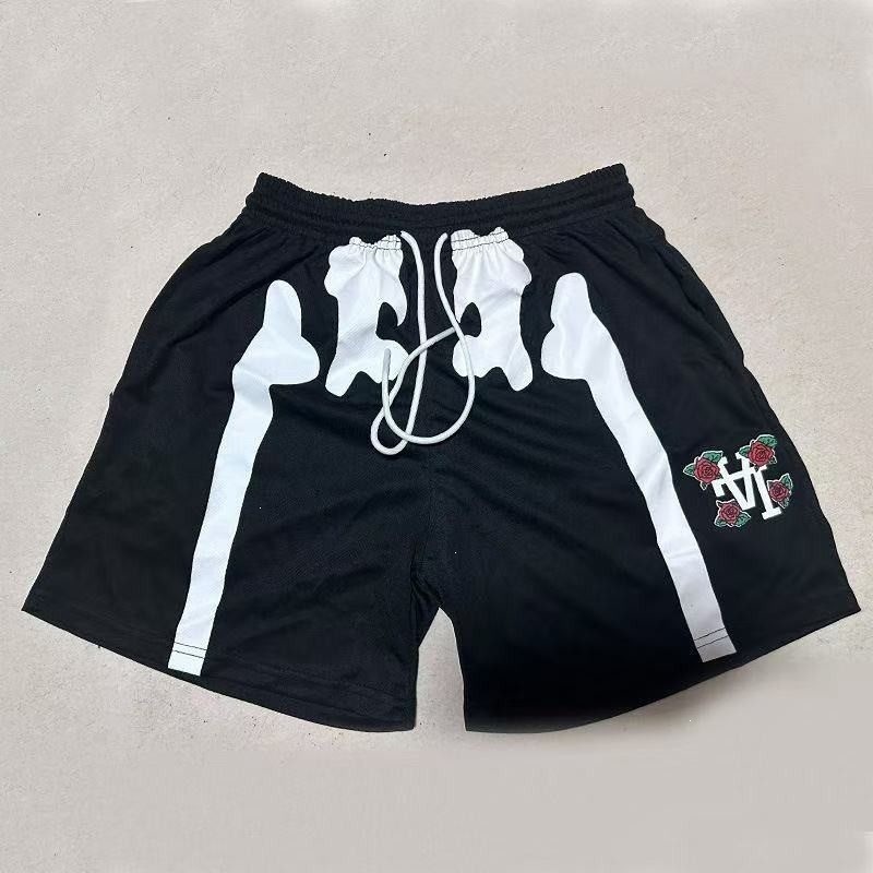 Pantalones cortos americanos para hombres marca de tendencia retro marca de agua pantalones de baloncesto de secado rápido pantalones cortos de entrenamiento para hombres de verano