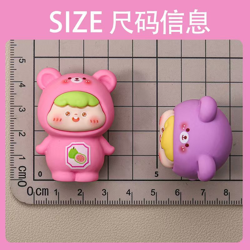 手感漆果味小熊崽崽 diy饰品树脂配件娃娃屋树脂微缩小摆件微景观|undefined