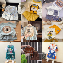 New two-piece cartoon summer set for boys and children