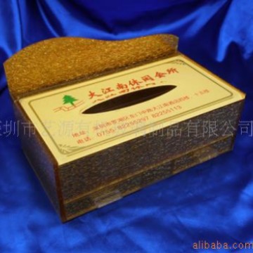 深圳厂家制作 亚克力布金纸巾盒 有机玻璃纸巾盒压克力盒酒店制