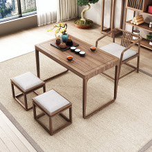 阳台茶桌椅组合实木家用小茶台新中式功夫茶几现代简约小户型禅意
