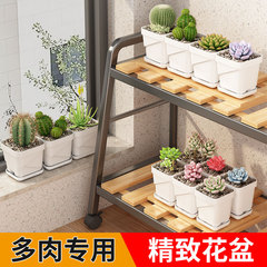 Special succulent breathable pot, thick square, water storage, office home use, desktop creative small flower pot with tray