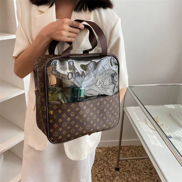 Factory-Approved Waterproof Toiletry Bag 2025 New Model Large Capacity Storage Makeup Bag Bath Storage Bag Urban Simple Style