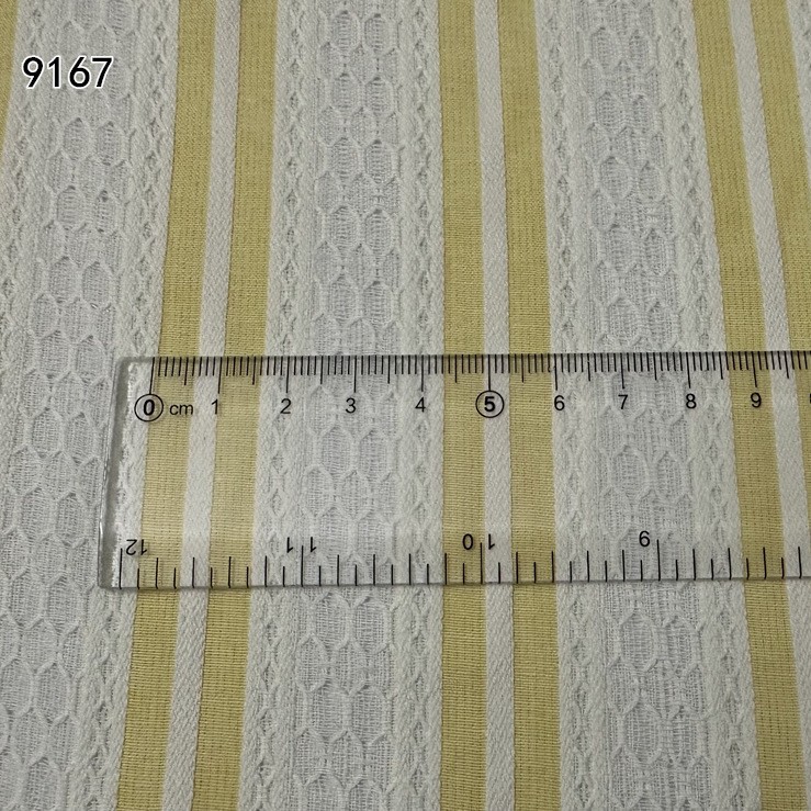 厂家直销 棉涤色织条纹面料提花剪花布料 衬衫连衣裙童装条子面料