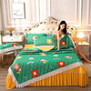 2021 new pattern Real silk Cotton clip Summer quilt Four piece suit lace Bed skirt air conditioner Summer quilt support On behalf of