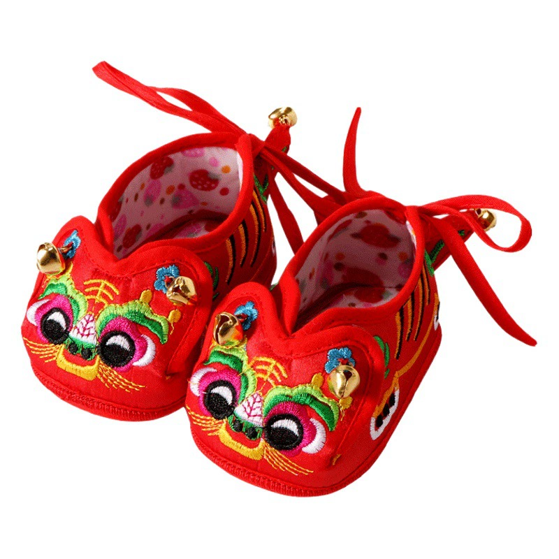 Детская обувь ручной работы старый Пекин, многослойная Тканевая обувь, детская обувь для малышей, мужские и женские туфли с вышивкой и тигровым носком, Детская Праздничная обувь