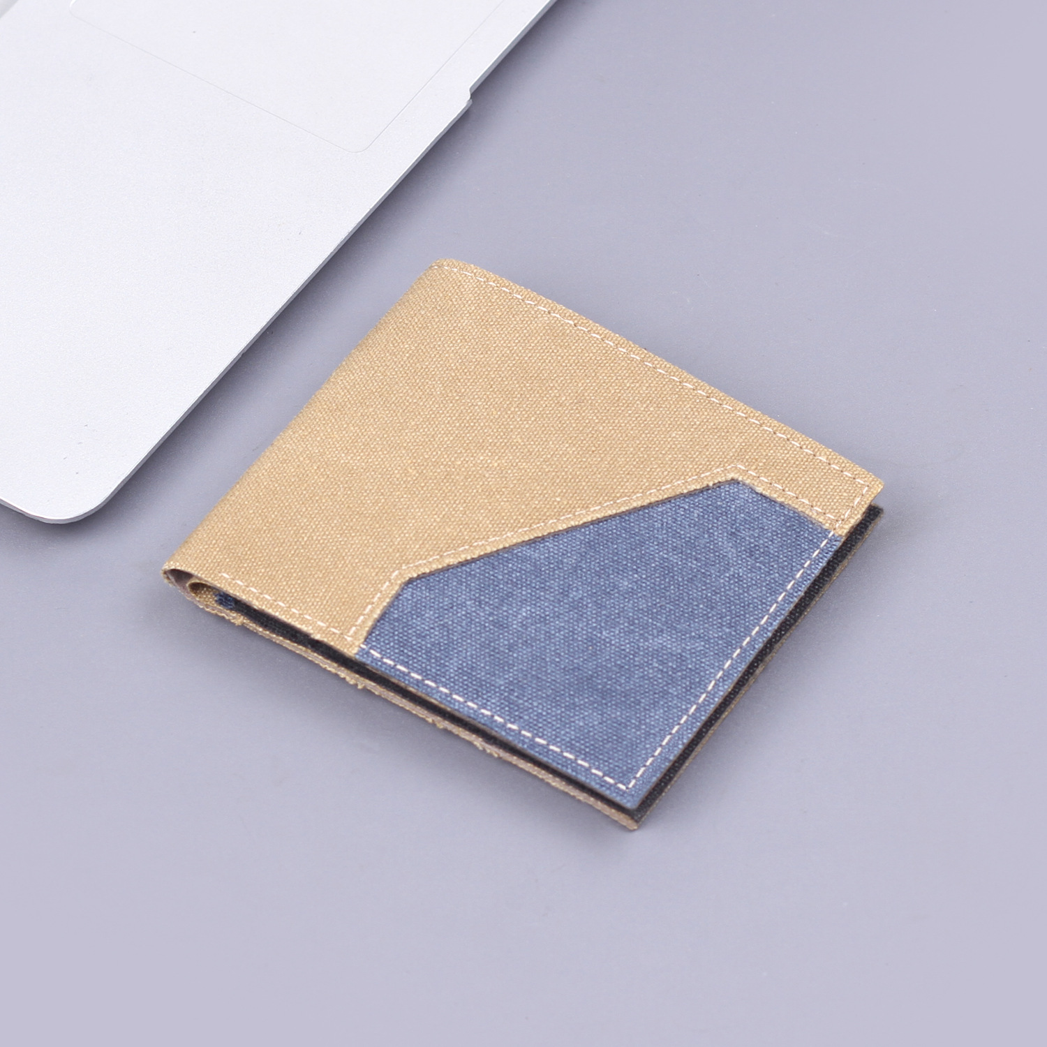 Canvas para hombres cartera corta para hombres cartera de 9 tarjetas en una nueva cartera de tela suave