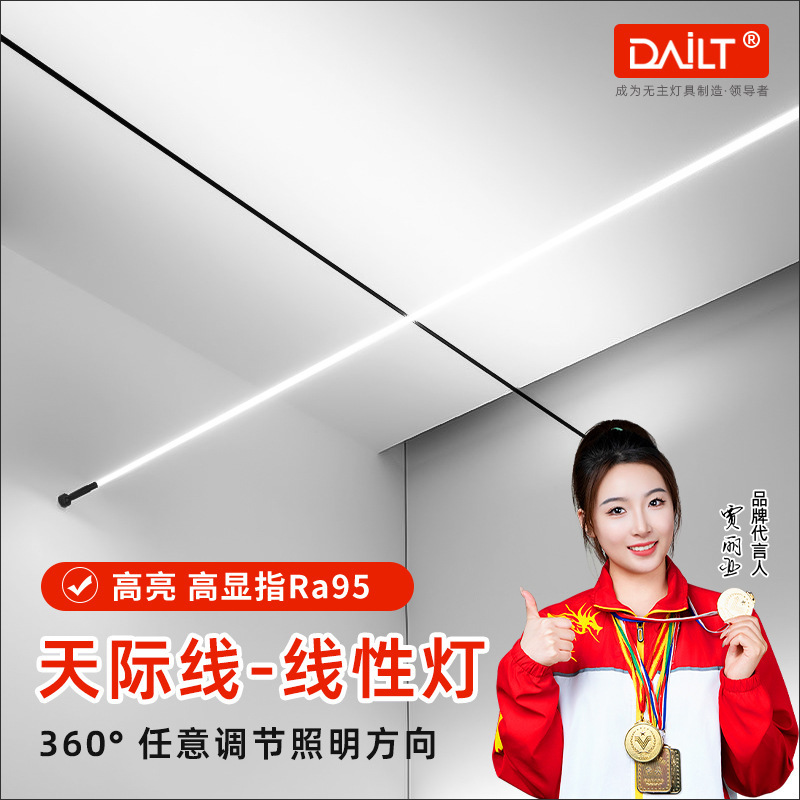skyline light steel belt no main light cob linear light bar internet celebrity bedroom corridor steel belt creative led linear light