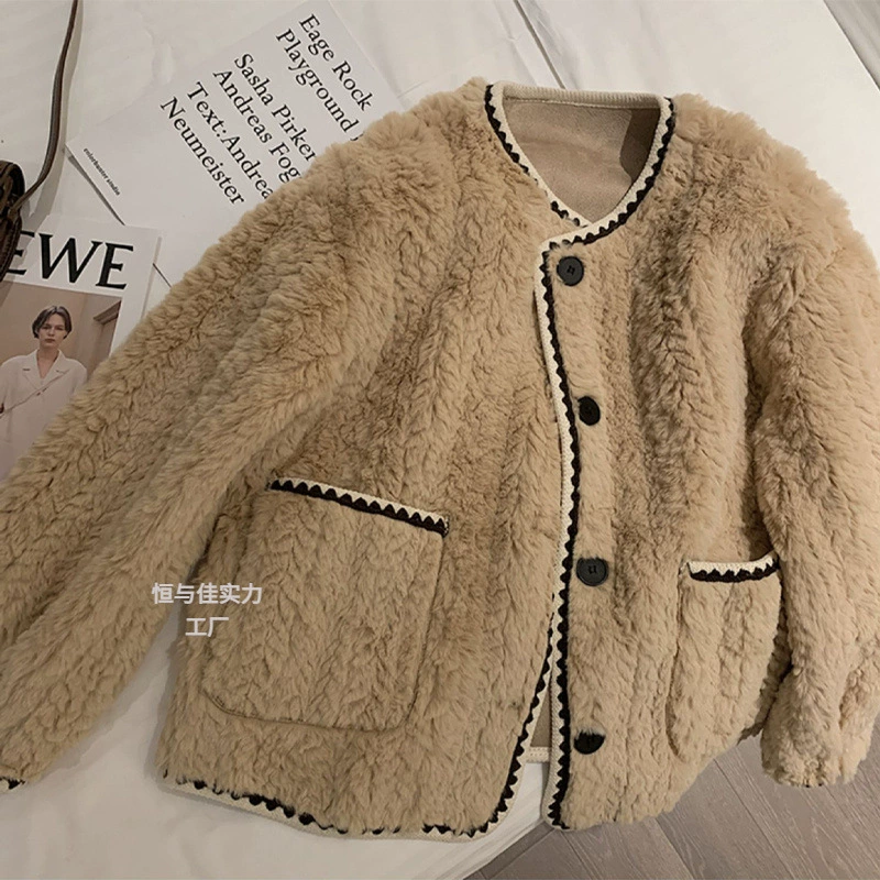 Зимняя короткая бархатная куртка, стиль Chanel, оверсайз