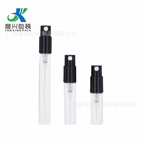 in stock perfume sample spray transparent glass bottle spiral mouth bayonet spray bottle perfume bottle