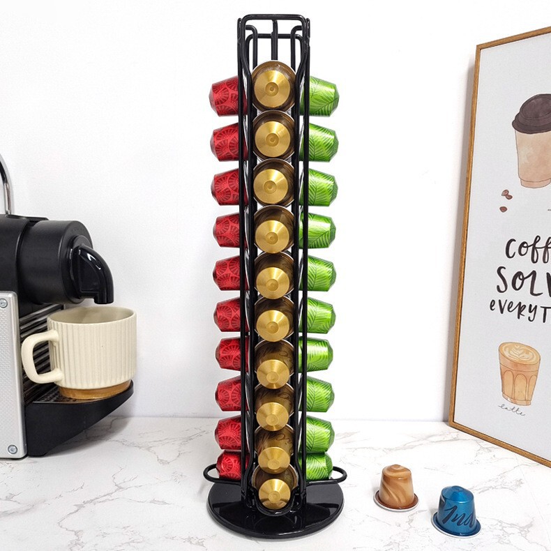 Spot Nespresso Nespresso Capsule Coffee Rack 40 Capsules 360-Degree Rotating Display Storage Rack Spot Nespresso Nespresso Capsule Coffee Rack 40 Capsules 360-Degree Rotating Display Storage Rack