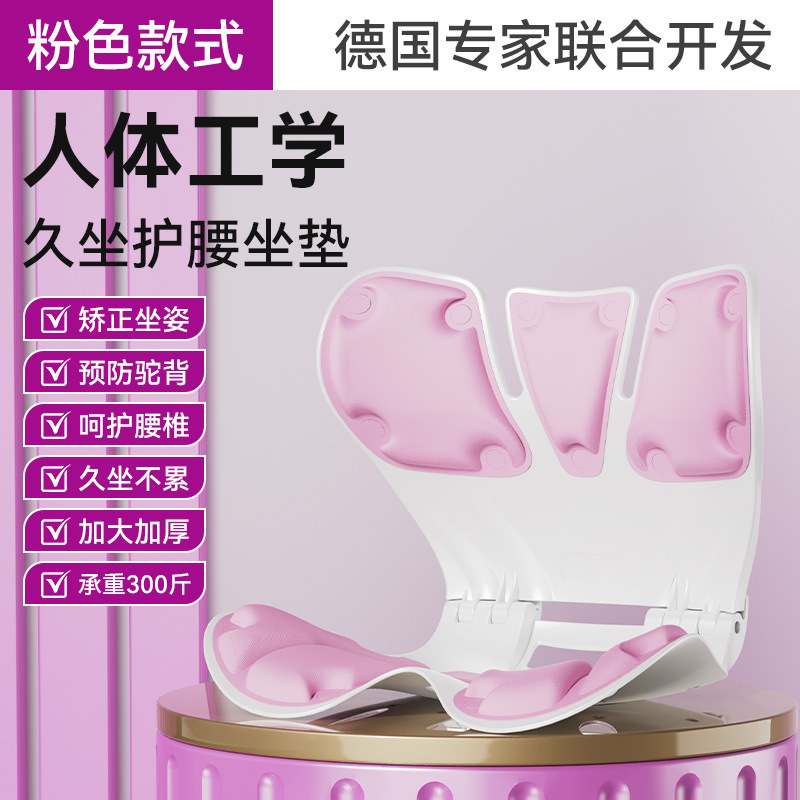 可折叠人体工学护腰坐垫高承重坐靠背椅一体办公室辅助护腰坐姿椅|undefined