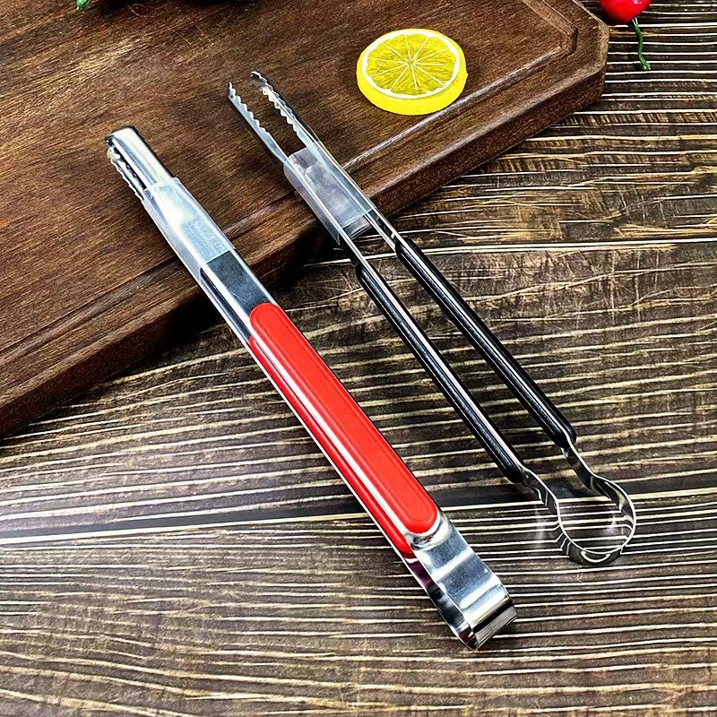 Thickened Stainless Steel Korean Barbecue Tongs, Baking Bread Tongs, Steak Tongs, Food-Specific Tongs, Kitchen Tongs