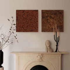 Minimalist and niche Chaji-style textured canvas wall art, entryway decorative painting, French retro-style hanging art