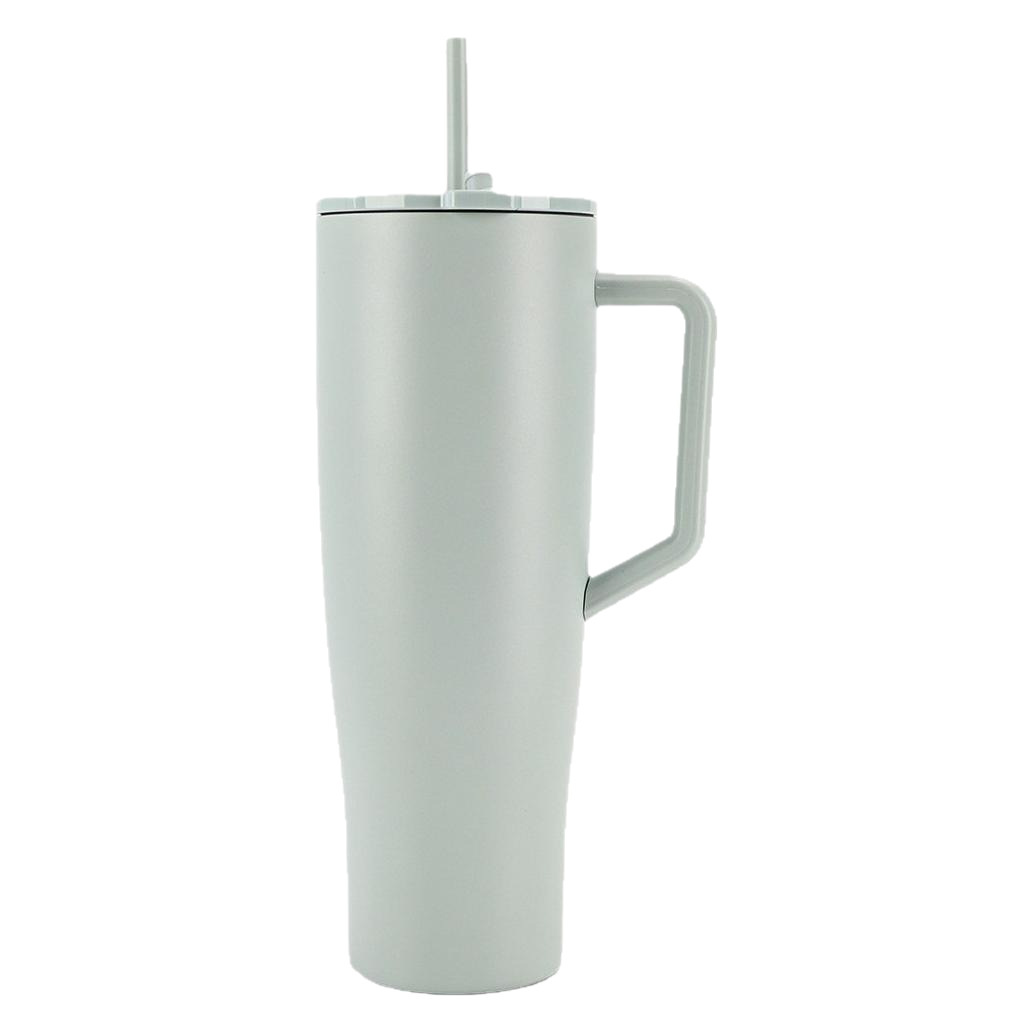 Transfronterizo 40oz mango de taza de automóvil 304 taza de aislamiento de vacío de acero inoxidable portátil de doble taza de paja de bebida